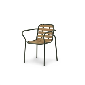 Normann Copenhagen Vig Sedia da Esterno con Braccioli Verde scuro/Robinia