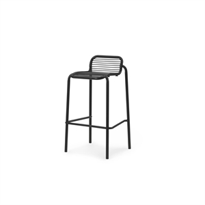 Sgabello da Bar Normann Copenhagen Vig H75 cm Nero