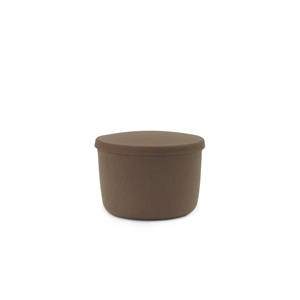 Pouf Portaoggetti in Cuoio Normann Copenhagen Piccolo Marrone