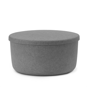 Pouf Portaoggetti in Cuoio Normann Copenhagen Grande Grigio