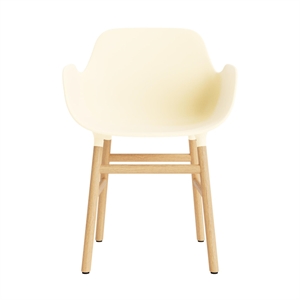 Normann Copenhagen Form Sedia da Pranzo con Braccioli Crema/Rovere