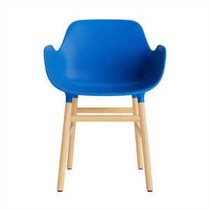 Sedia da Pranzo Normann Copenhagen Form con Braccioli Blu/ Quercia