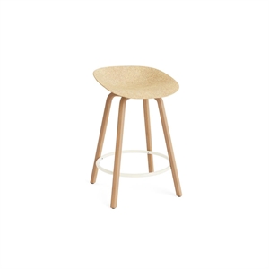 Normann Copenhagen Sgabello da Bar Opaco 65 cm Faggio/ Crema/Canapa