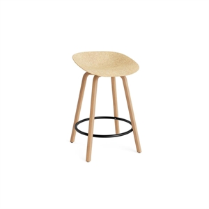 Normann Copenhagen Sgabello da Bar Opaco 65 cm Faggio/ Nero/Canapa