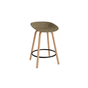 Normann Copenhagen Opaco Sgabello da Bar 65 cm Faggio/ Nero/alga