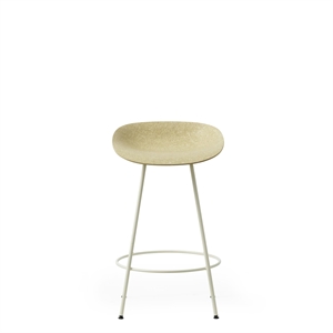 Normann Copenhagen Opaco Sgabello da Bar 65 cm Crema/Acciaio/Canapa