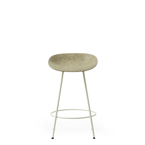 Normann Copenhagen Opaco Sgabello da Bar 65 cm Crema/Acciaio/Alghe