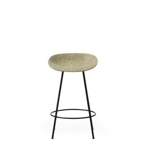 Normann Copenhagen Opaco Sgabello da Bar 65 cm Nero/Acciaio/Alghe