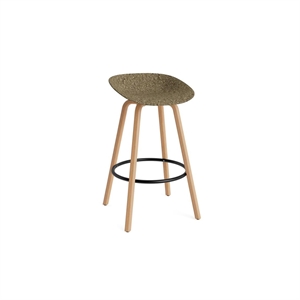 Normann Copenhagen Opaco Sgabello da Bar 75 cm Faggio/ Nero/alga