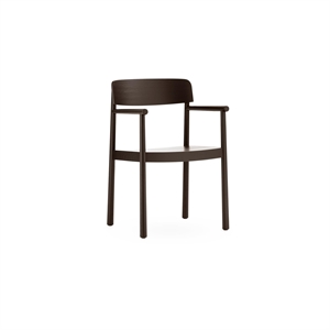 Sedia da Pranzo Normann Copenhagen Timb con Braccioli Marrone