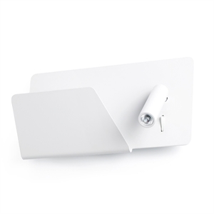Faro SUAU Applique Con USB Sinistra Bianco Opaco