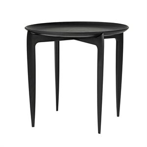 Tavolino Fritz Hansen Tray Nero Ø45