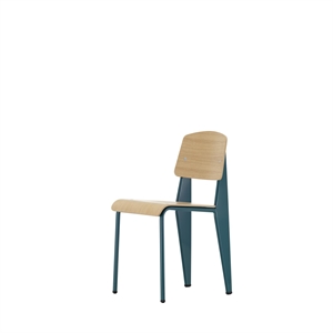 Sedia da Pranzo Standard Vitra Prouvé Bleu Dynasty/Rovere