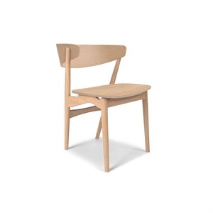 Sedia da Pranzo Sibast Furniture N. 7 in Rovere Oliato Bianco
