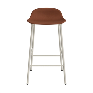 Normann Copenhagen Form Sgabello da Bar 65 cm Imbottito Gruppo 7 Marrone/ Acciaio