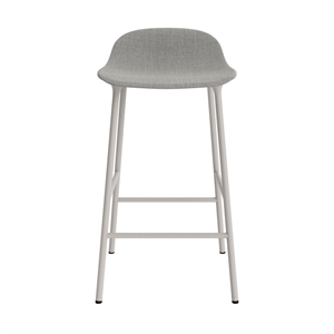 Normann Copenhagen Form Sgabello da Bar 65 cm Imbottito Gruppo 2 Grigio caldo/Acciaio