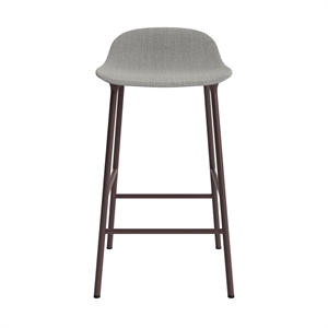 Normann Copenhagen Form Sgabello da Bar 65 cm Imbottito Gruppo 2 Marrone/ Acciaio