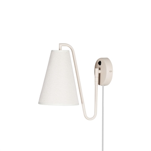 Applique Lou Globen Lighting Bouclé Bianco/ Beige