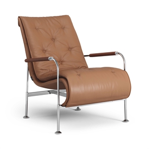 Poltrona Swedese Serpentine Cromo/Elmo Soft 33007/Cognac 8632
