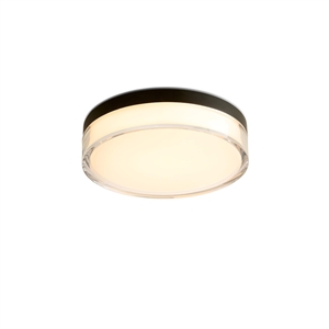 Plafoniera trasparente Halo Design Ø23 in acrilico/ Nero