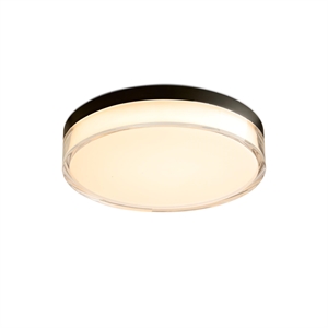 Plafoniera trasparente Halo Design Ø28 in acrilico/ Nero