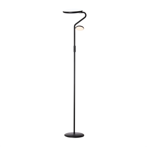 Lampada da Terra Halo Design Slim Uplight Nero