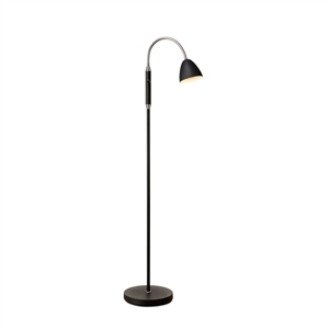 Lampada da terra Halo Design Room a 1 braccio, Cromo Nero
