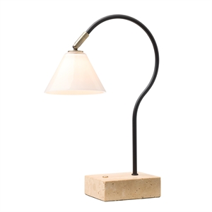 Lampada Portatile Halo Design Question Nero/ Ottone antico/Opale