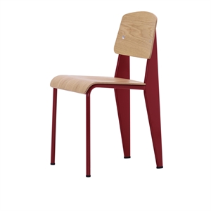 Sedia da Pranzo Standard Vitra Rosso Giapponese/quercia