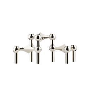 STOFF Nagel Portacandele Set da 3 Cromo