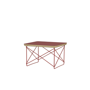 Vitra Occasional Table LTR Comodino/Tavolino Laterale Dark Brick/Eames Classic Red