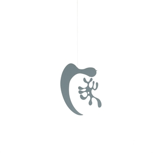 Vitra Eames Plywood Mobile Modello AL Accessorio Decorativo Ghiaccio Grey