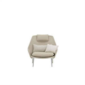 Vitra Poltroncina Slow Flocca 0650/ Beige 02/ Cromo