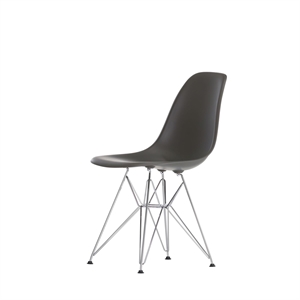 Sedia da Pranzo Vitra Eames Plastic DSR Deep Nero/ Cromo