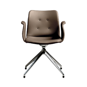 Bent Hansen Primum Sedia da Pranzo A 4 Stelle in Acciaio lucido/Zenso 3 292