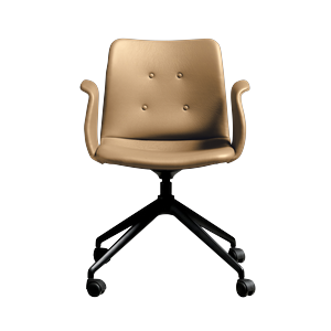Bent Hansen Primum Sedia da Pranzo A 4 Stelle con Ruote Nero/Zenso 3 261