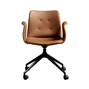 Bent Hansen Primum Sedia da Pranzo A 4 Stelle con Ruote Nero/Zenso 3 223