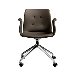 Bent Hansen Primum Sedia da Pranzo A 4 Stelle con Ruote in Acciaio lucido/Zenso 3 230