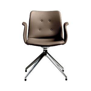 Bent Hansen Primum Sedia da Pranzo A 4 Stelle con Girevole in Acciaio lucido/Zenso 3 292