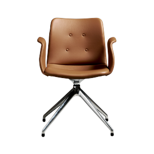 Bent Hansen Primum Sedia da Pranzo A 4 Stelle con Girevole in Acciaio lucido/Zenso 3 223