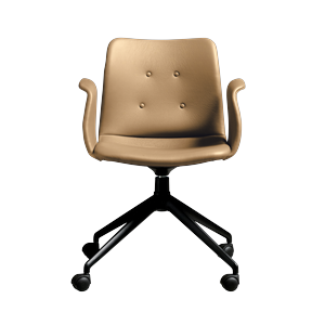 Bent Hansen Primum Sedia da Pranzo A 4 Stelle con Girevole e Ruote Nero/Zenso 3 261