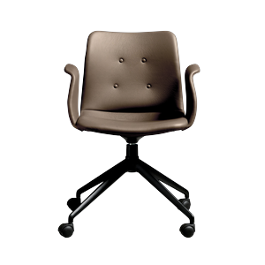 Bent Hansen Primum Sedia da Pranzo A 4 Stelle con Girevole e Ruote Nero/Zenso 3 292