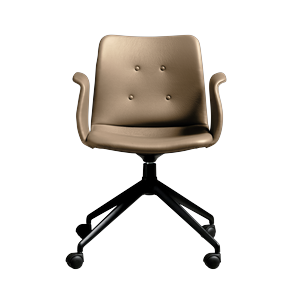 Bent Hansen Primum Sedia da Pranzo A 4 Stelle con Girevole e Ruote Nero/Zenso 3 228
