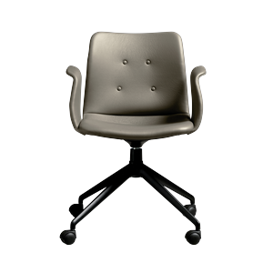 Bent Hansen Primum Sedia da Pranzo A 4 Stelle con Girevole e Ruote Nero/Zenso 3 214