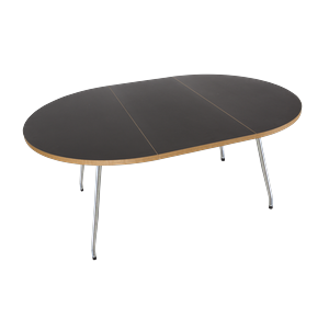 Tavolo da Pranzo Bent Hansen Primum in Linoleum Nero/Metallo Inossidabile