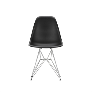 Sedia da Pranzo Vitra Eames Plastic DSR Deep Nero/ Cromo