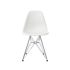 Sedia da Pranzo Vitra Eames Plastic DSR Bianco/ Cromo