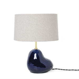Ferm Living Hebe Lampada Da Tavolo Piccola Blu Scuro M. Bianco