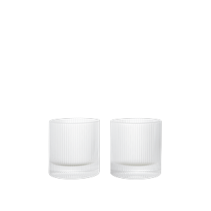 Ferm Living Ripple Tumbler Glass 25cl Set di 2 Trasparente