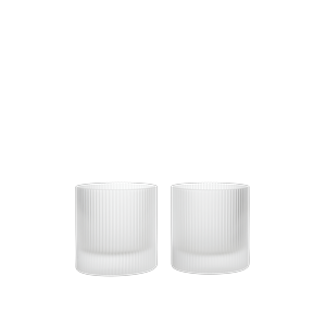 Ferm Living Ripple Tumbler Glass 25cl Set di 2 Satinato